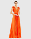 Mac Duggal, Pleated Ruffled Cut Out Gown - Sunset #26729