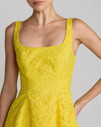 Buttercup Lace Sleeveless Scoop Neck Midi Dress With Pockets