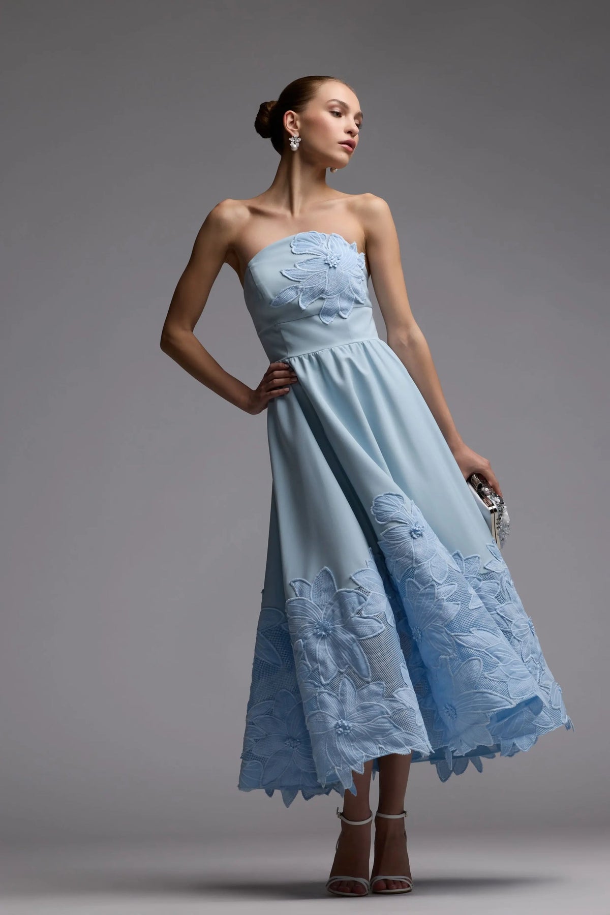  Elegant-A-line-blue-cocktail-dress-with-lace-hem-detail-27806