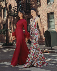 Mac Duggal #21391 berry multi sequin gown group shot