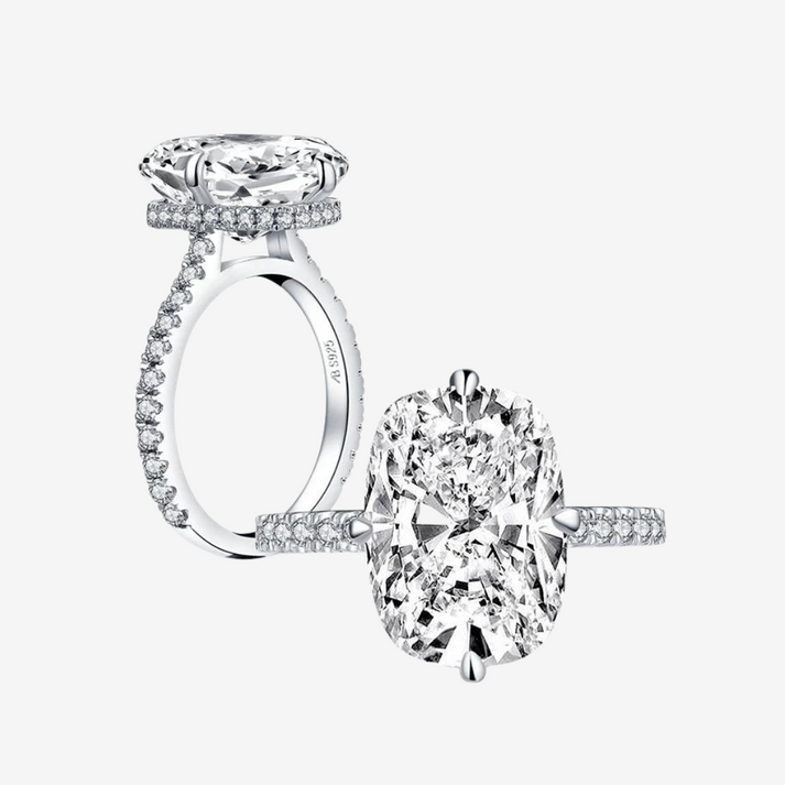 Cushion Cut Engagement Ring, 6 Carats