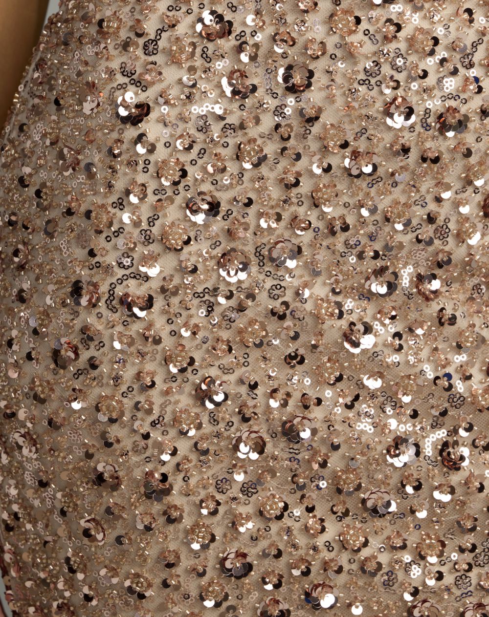 Mac Duggal #37085 gold sequin embellishment detail