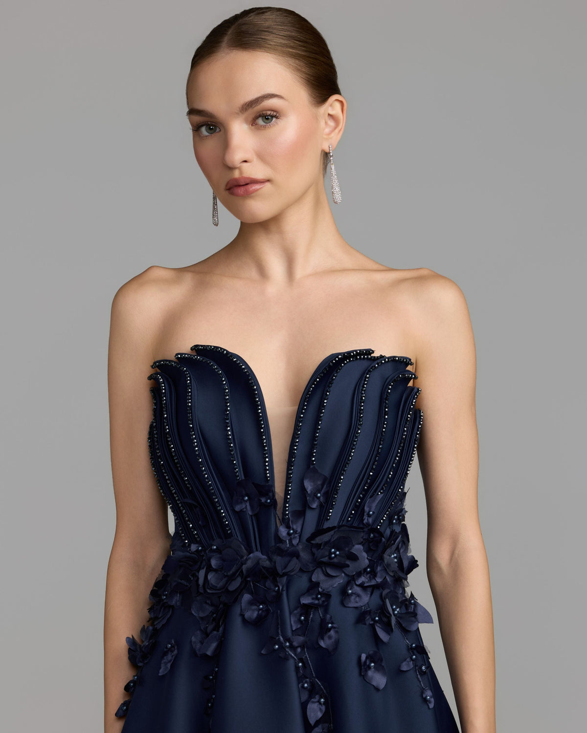 Mac Duggal #37134 beaded bodice close-up