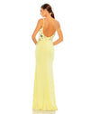 mac duggal, MULTI COLOR BEADED FLORAL CAMI GOWN, Style #42006 yellow