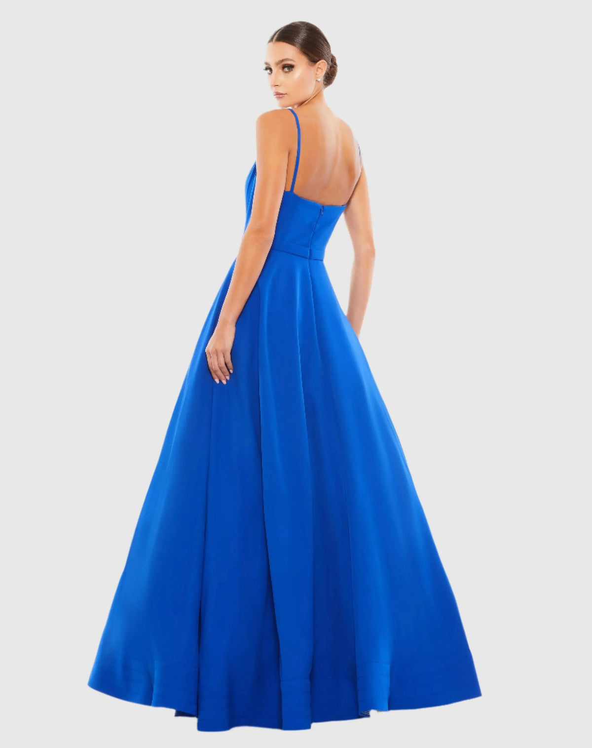 Mac Duggal #48855 royal sleeveless V-neck ball gown