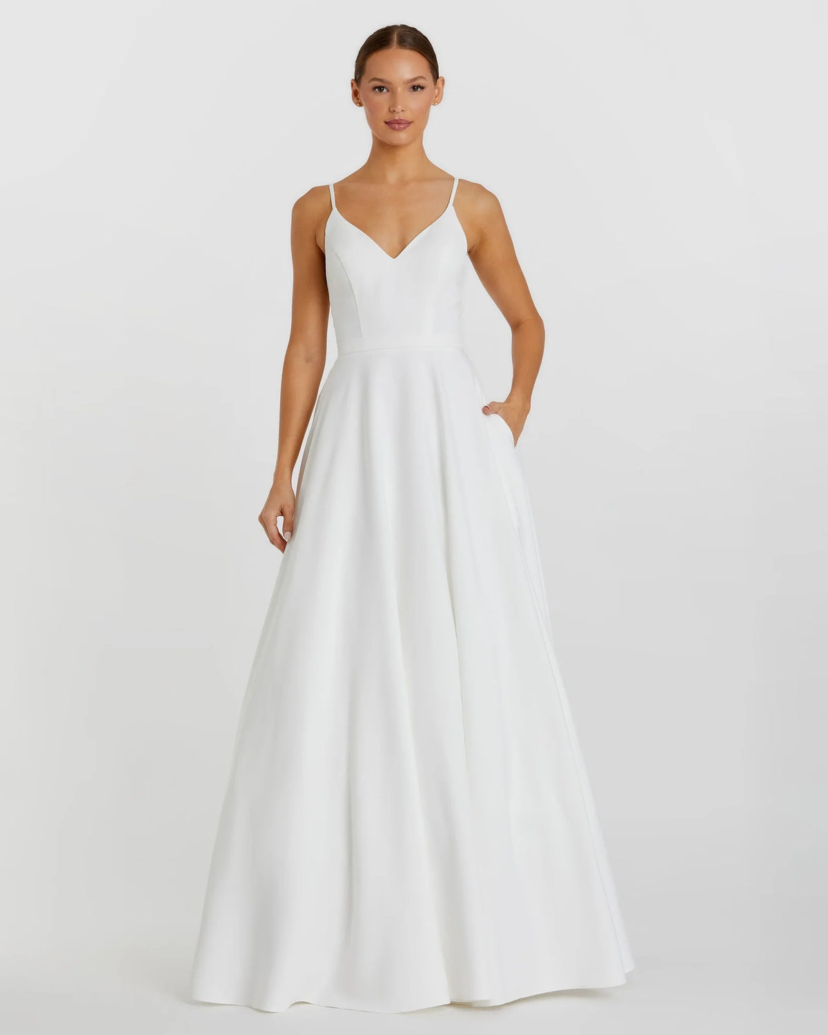 Mac Duggal #48855 Classic V-Neck Ballgown