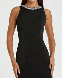 Mac Duggal 49093 Black embellished neck trumpet gown - detail