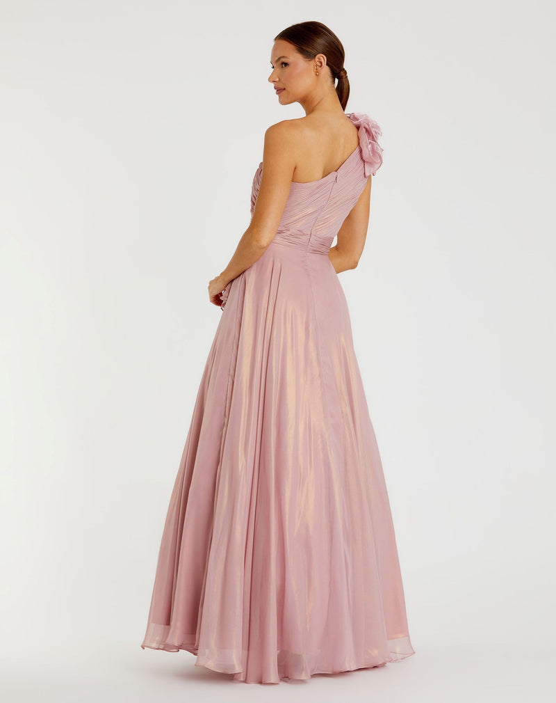 Mac Duggal, Asymmetric Rosette Ball Gown - Rose Gold #49252 | Shop Bridesmaids Dresses, Prom Dresses, Dresses, Wedding Guest Dresses, and Black Tie Evening Gowns Online at SHAIDE! Shaide Boutique Mac Duggal, Asymmetric Rosette Ball Gown - Rose Gold #49252 | Shop Bridesmaids Dresses, Prom Dresses, Dresses, Wedding Guest Dresses, and Black Tie Evening Gowns Online at SHAIDE! Shaide Boutique