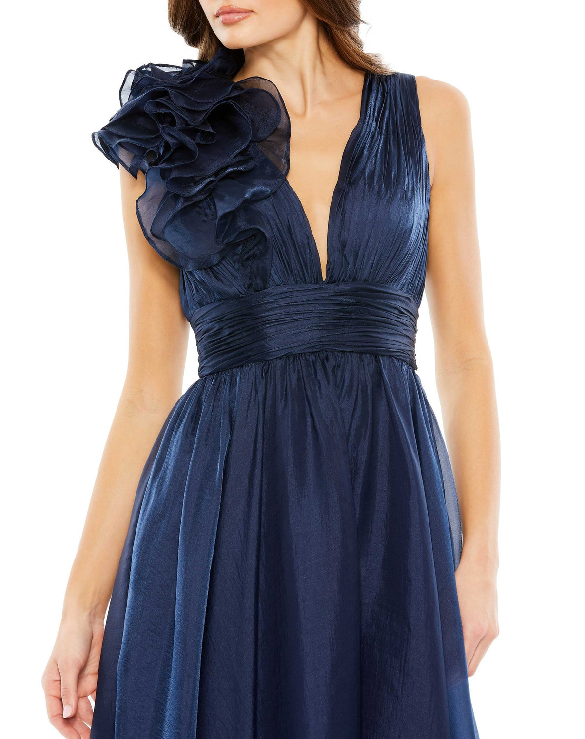 Sleeveless Chiffon Midi Dress - Rose