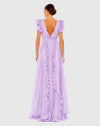 Pleated Ruffle Cap Sleeve Dress - Marigold