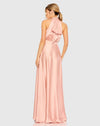 High Neck Satin High Low Gown - Rose