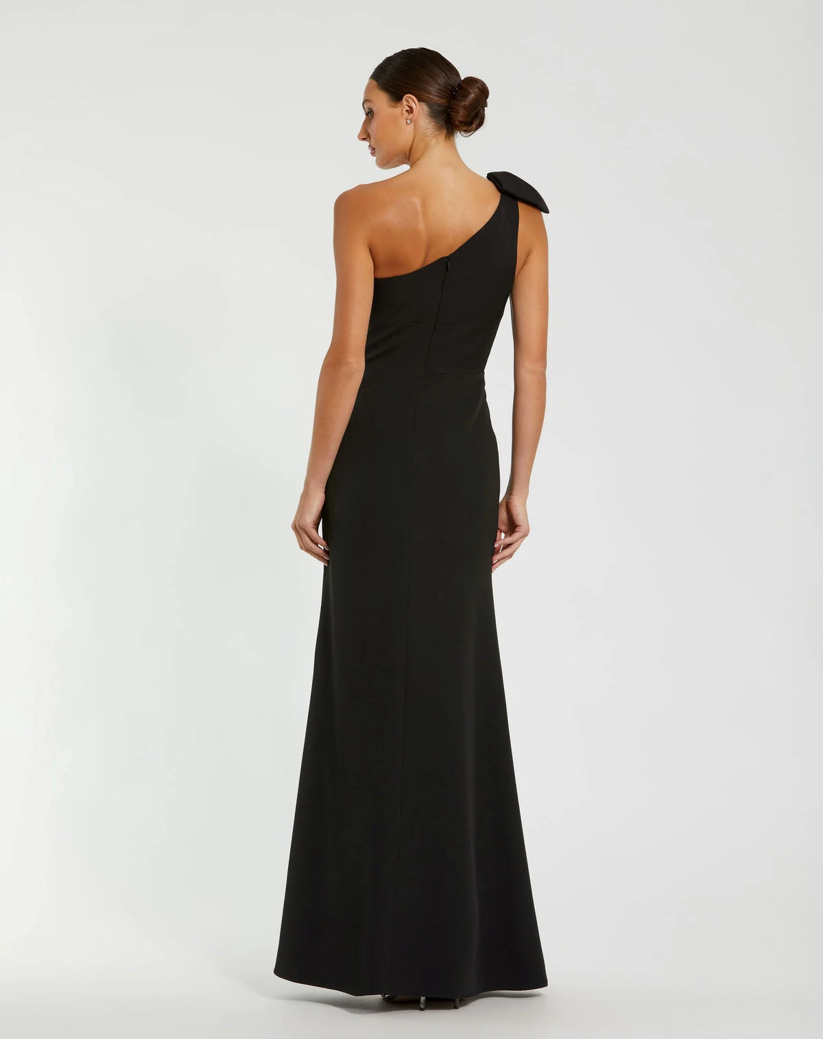 Crepe One Shoulder Gown - Blue