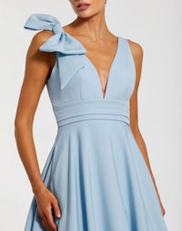 Mac Duggal #49972 powder blue ball gown - close up