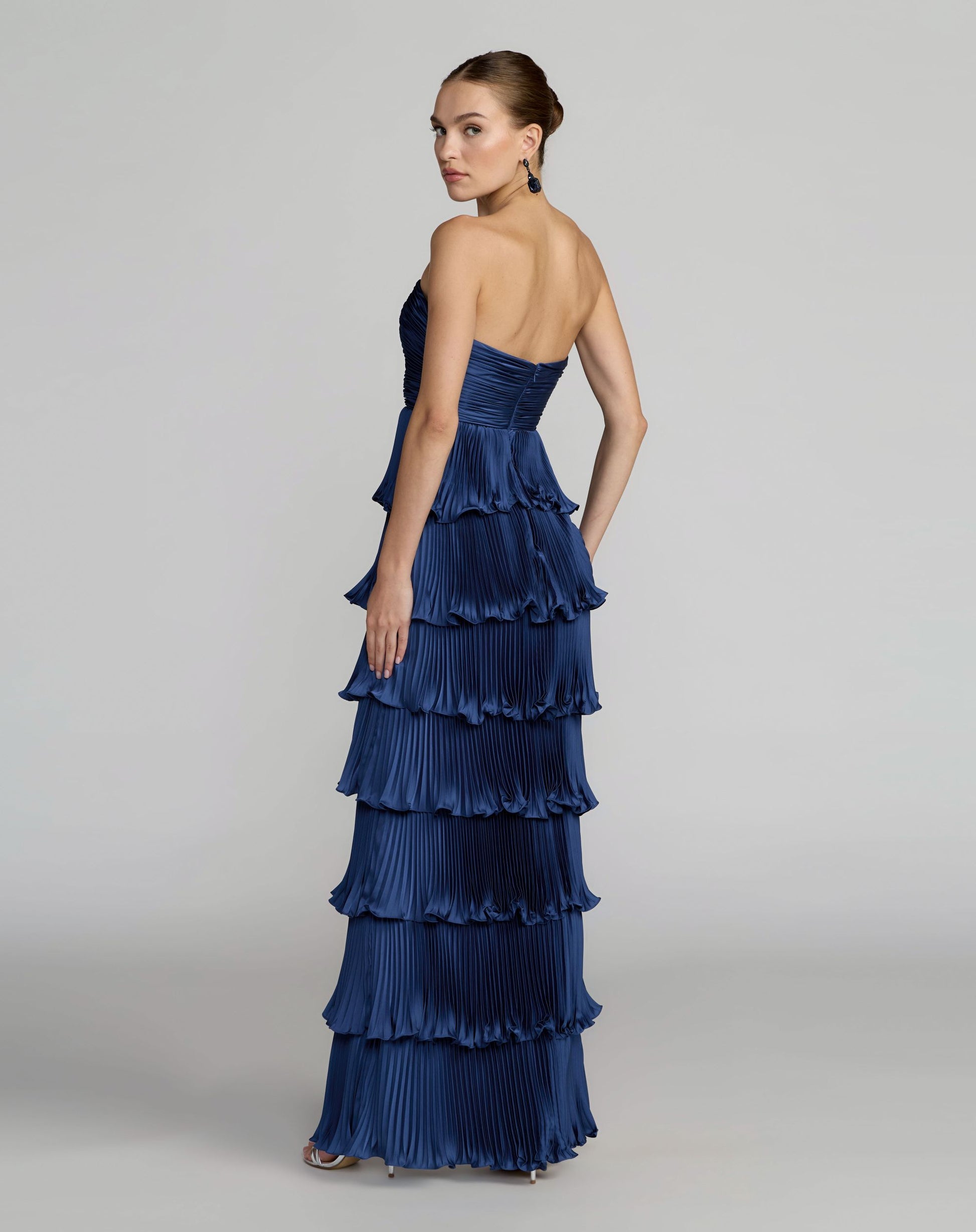 Mac Duggal #49981 navy gown back view