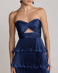 Mac Duggal #49981 navy gown bodice cut-out detail