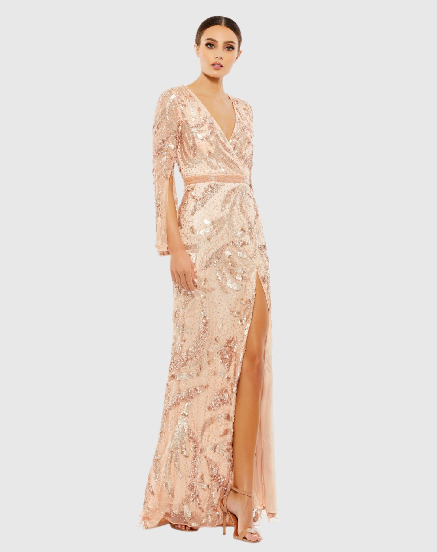 green emerald velvet dress High Life Rose Gold Sequin Square Neck Split Front Maxi Dress – Club L  London