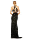 Mac Duggal, Sleeveless plunge V neck cut out evening dress - Black, Style #5390 back view