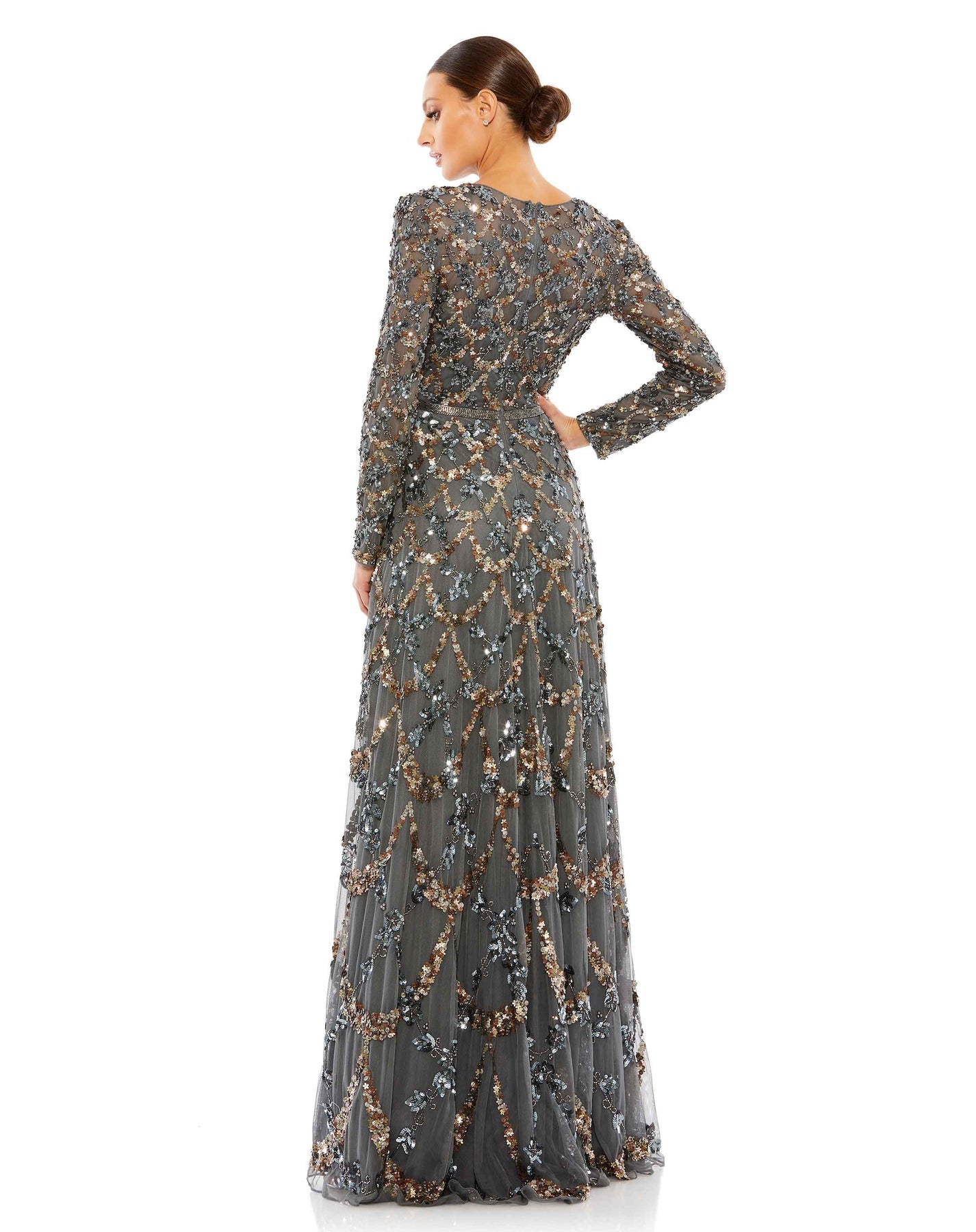 Charcoal evening gown hotsell