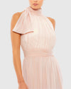 High neck chiffon evening gown - Navy