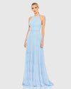 Mac Duggal, Ruffle Tiered A Line Gown #55281 Powder Blue