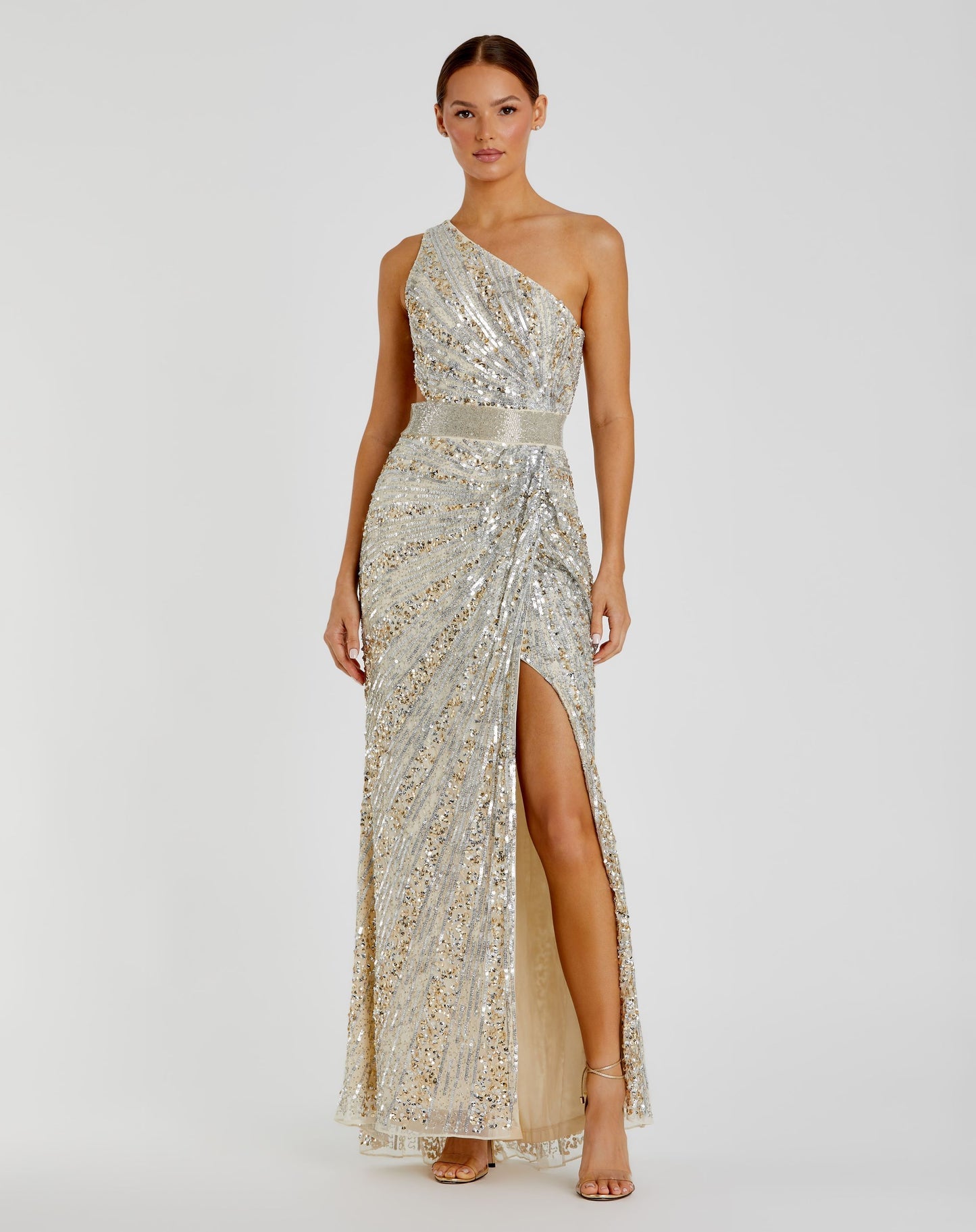 silver one shoulder dress One-Shoulder Long Sequin Formal with Draped Back PromGirl Perfect for special occasions Black One Shoulder Maxi Dress