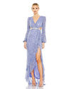 Long sleeve cut out gown - Mint - Sale