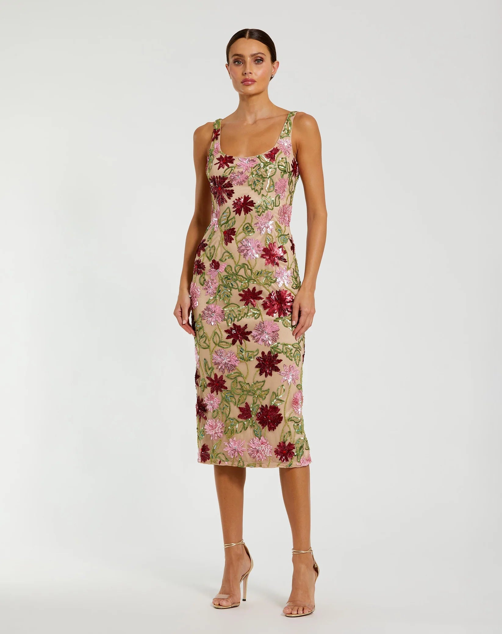 Mac Duggal Beige Floral Beaded Mesh Scoop Neck Fitted Midi Dress - Beige Floral #6124 | Shop Prom Dresses, Wedding Guest Dresses, and Black Tie Evening Gowns Online at SHAIDE! Shaide Boutique Mac Duggal Beige Floral Beaded Mesh Scoop Neck Fitted Midi Dress - Beige Floral #6124 | Shop Prom Dresses, Wedding Guest Dresses, and Black Tie Evening Gowns Online at SHAIDE! Shaide Boutique