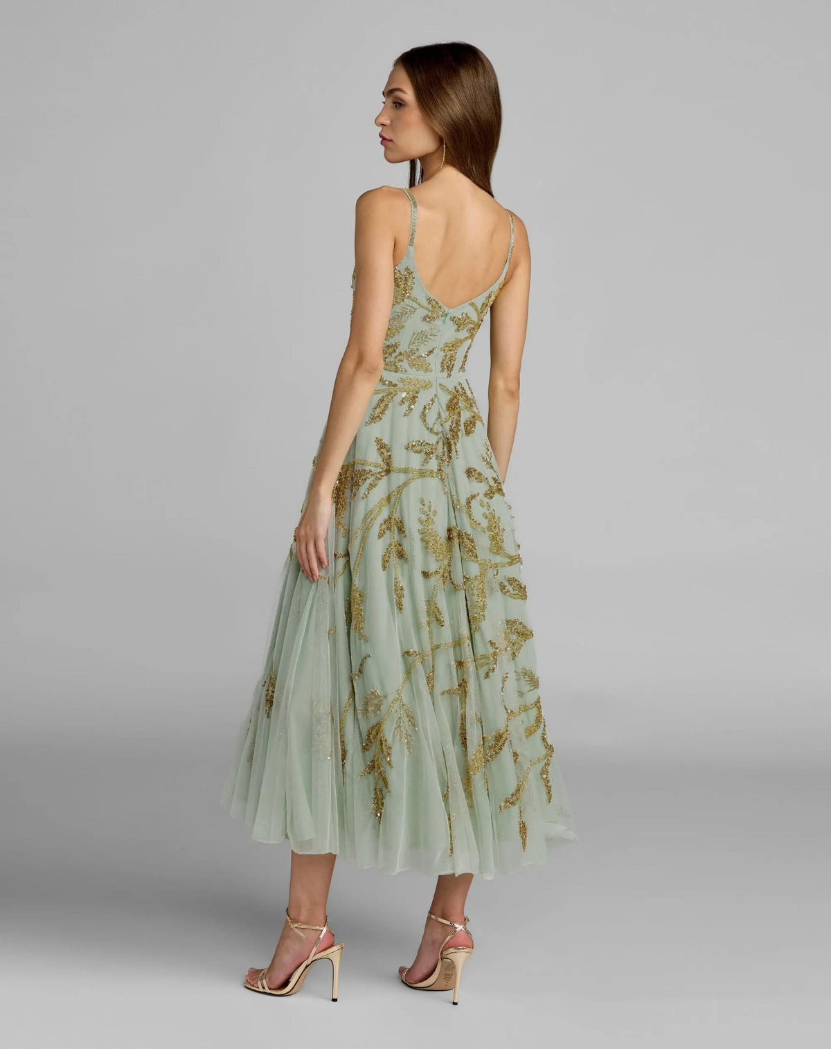 Seafoam-gold-embellished-mesh-midi-dress-with-square-neckline-front


