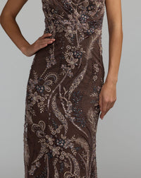 Mac Duggal #68914 flutter cap sleeve detail