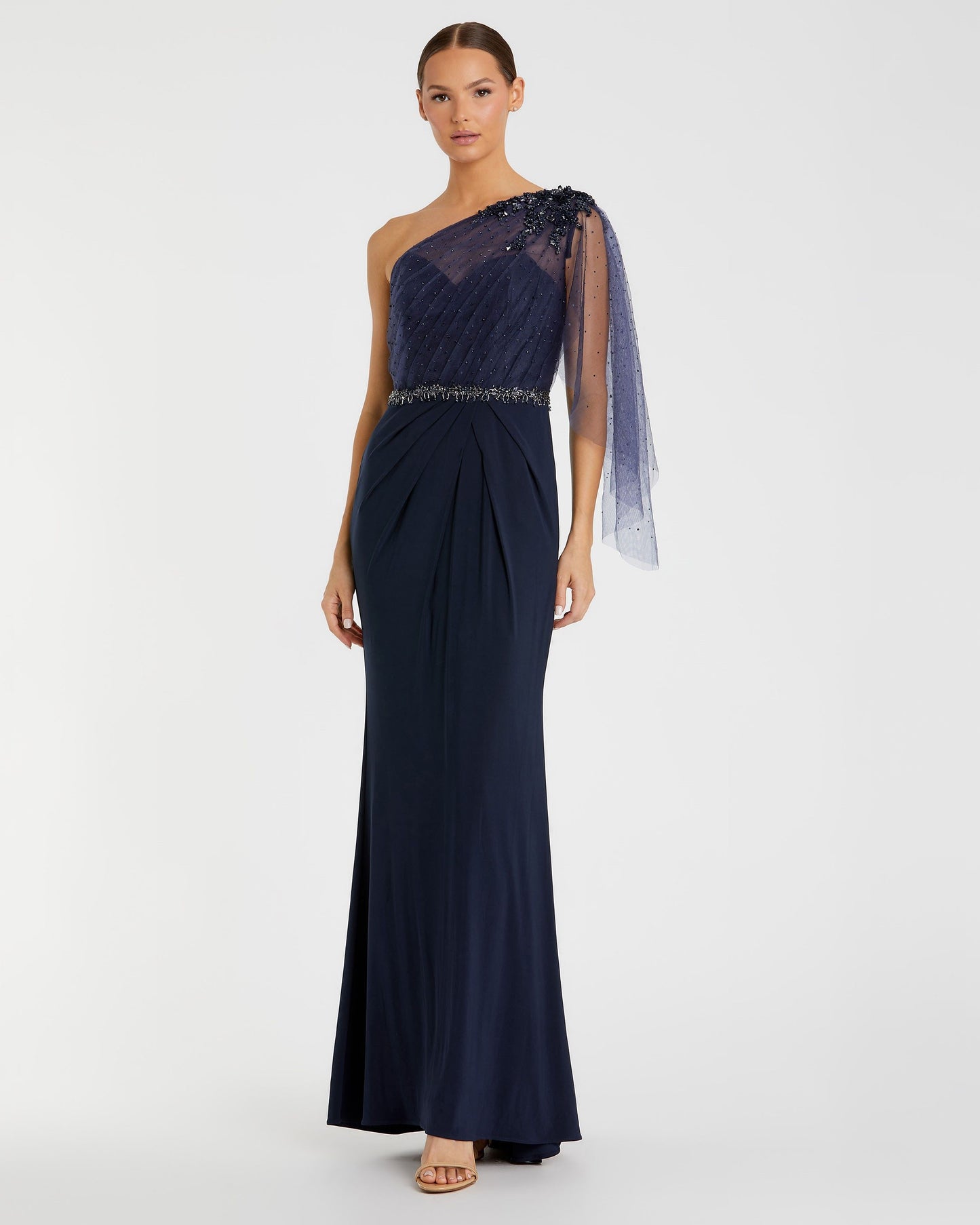 Mac duggal navy blue dress outlet