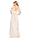 mommy and me special occasions dress mac duggal, Floral V Neck Ruffle Empire Waist Gown - Blush, Style #8028 Pairs with Style #8064