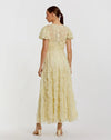 A-line Micro Ruffle Midi Dress - Buttercup