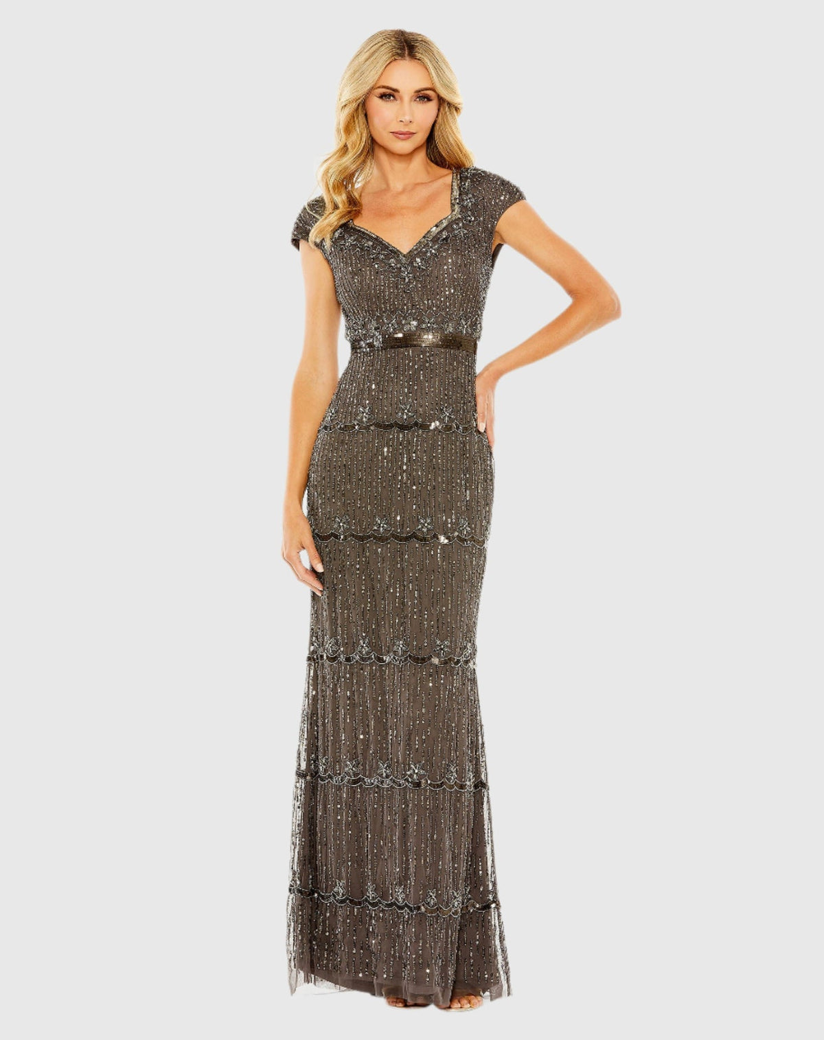 Mac Duggal, #9089 Cap Sleeve Sweetheart Neckline Beaded Column Gown - Charcoal | Shop Bridesmaids Dresses | 10% Off Your First Order | Shaide - Free US Shipping! Shop Women's Evening Dresses Online Shaide Boutique Mac Duggal, #9089 Cap Sleeve Sweetheart Neckline Beaded Column Gown - Charcoal | Shop Bridesmaids Dresses | 10% Off Your First Order | Shaide - Free US Shipping! Shop Women's Evening Dresses Online Shaide Boutique