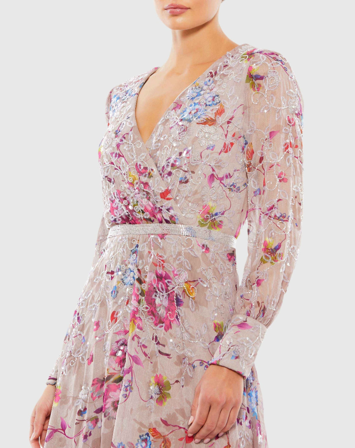 Mac Duggal Hand Embellished Floral Long Sleeve Midi Dress #9147 Pink Mauve Multi | Shop Prom Dresses, Wedding Guest Dresses, and Black Tie Evening Gowns Online at SHAIDE! Shaide Boutique Mac Duggal Hand Embellished Floral Long Sleeve Midi Dress #9147 Pink Mauve Multi | Shop Prom Dresses, Wedding Guest Dresses, and Black Tie Evening Gowns Online at SHAIDE! Shaide Boutique