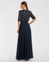 Chiffon Beaded Gown - Nude