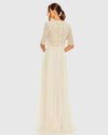Chiffon Beaded Gown - Nude