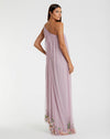 One Shoulder Trapeze Gown - Orchid