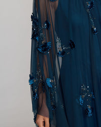Asymmetrical-hem-evening-gown-in-twilight-blue-embellished-mesh