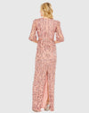 Sequin Modest Column Gown - Rosewood