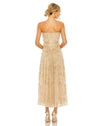 Strapless Embellished A Line Dress - Black
