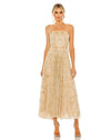 Strapless Embellished A Line Dress - Black