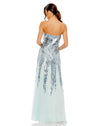 Strapless Sequin Mesh Gown - Rose Gold