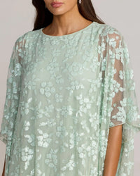 Sequin Embellished High Neck Kaftan Gown