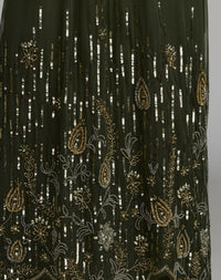 Mac Duggal #9529 scalloped hem embellishment detail