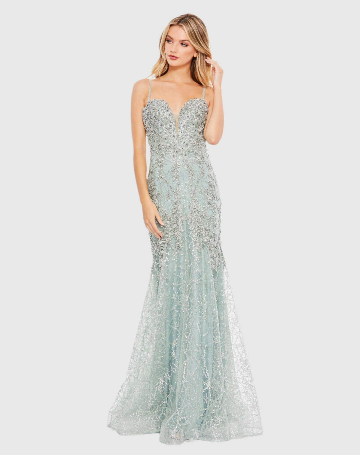 Mac Duggal, Embellished Mermaid Gown - Mint #A20242