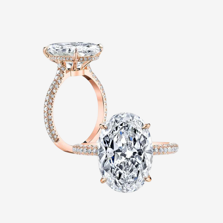 Blake Lively, 5 Carats Oval Shape, Rose Gold, Engagement Ring
