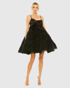 Mac Duggal Black Bow Front Tulle Mini Dress Black #A20583
