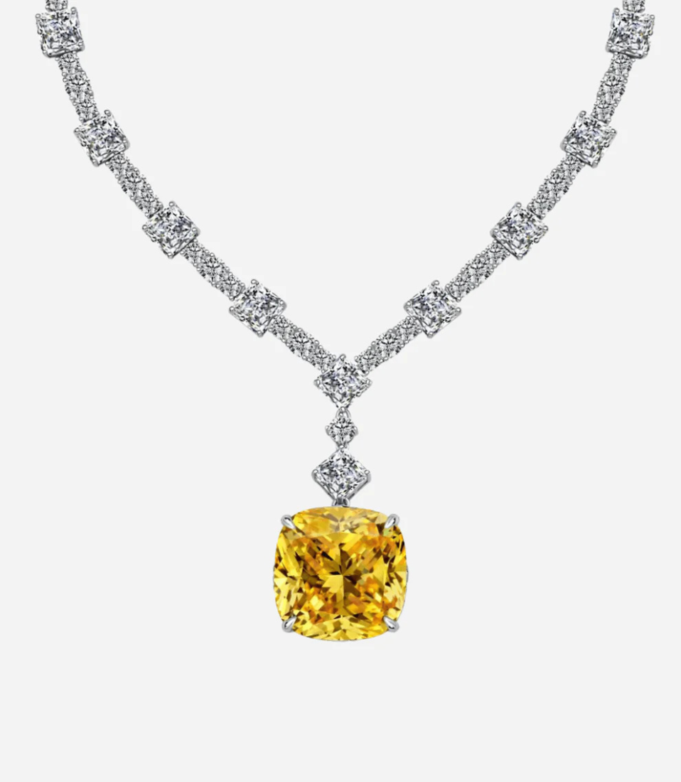 Red Carpet, Lady Gaga Yellow Diamond Necklace