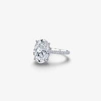 Kourtney Kardashian Engagement Ring, 5 Carat, Oval, Sterling Silver
