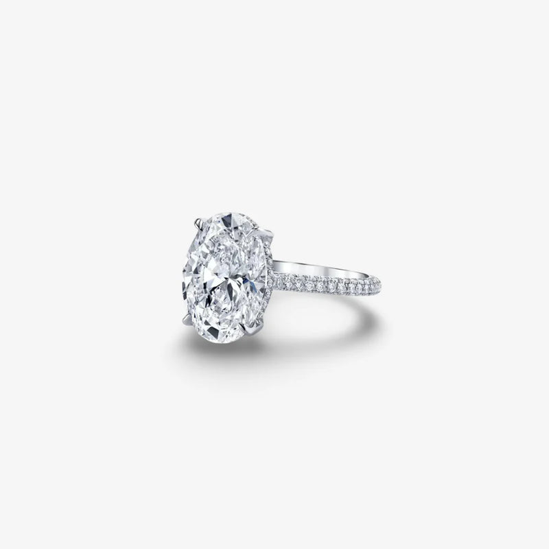 Kourtney Kardashian Engagement Ring, 5 Carat, Oval, Sterling Silver

